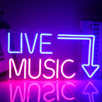 Enseigne néon LED USB 5 V Live Music