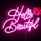 Enseigne néon LED USB 5 V Hello Beautiful