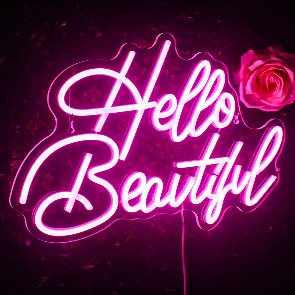 Enseigne néon LED USB 5 V Hello Beautiful
