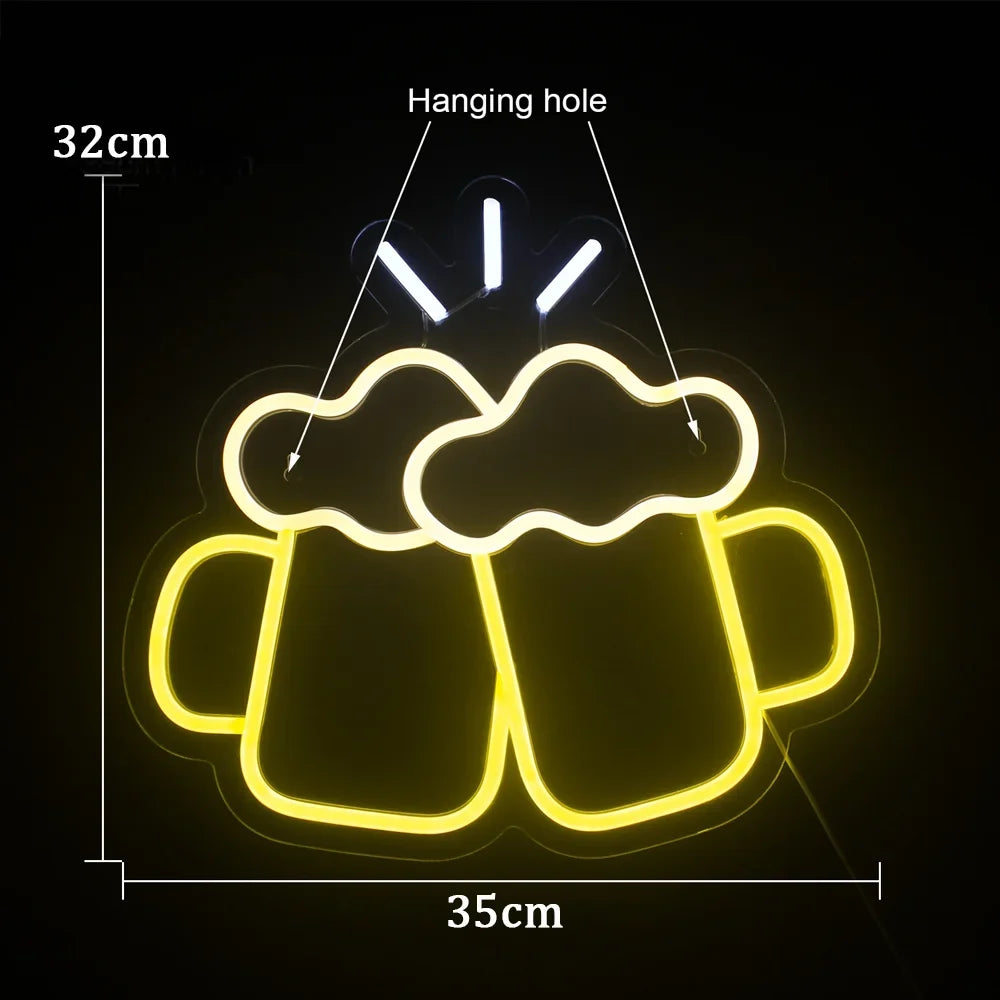 Beer Shaped 5V USB LED neon sign