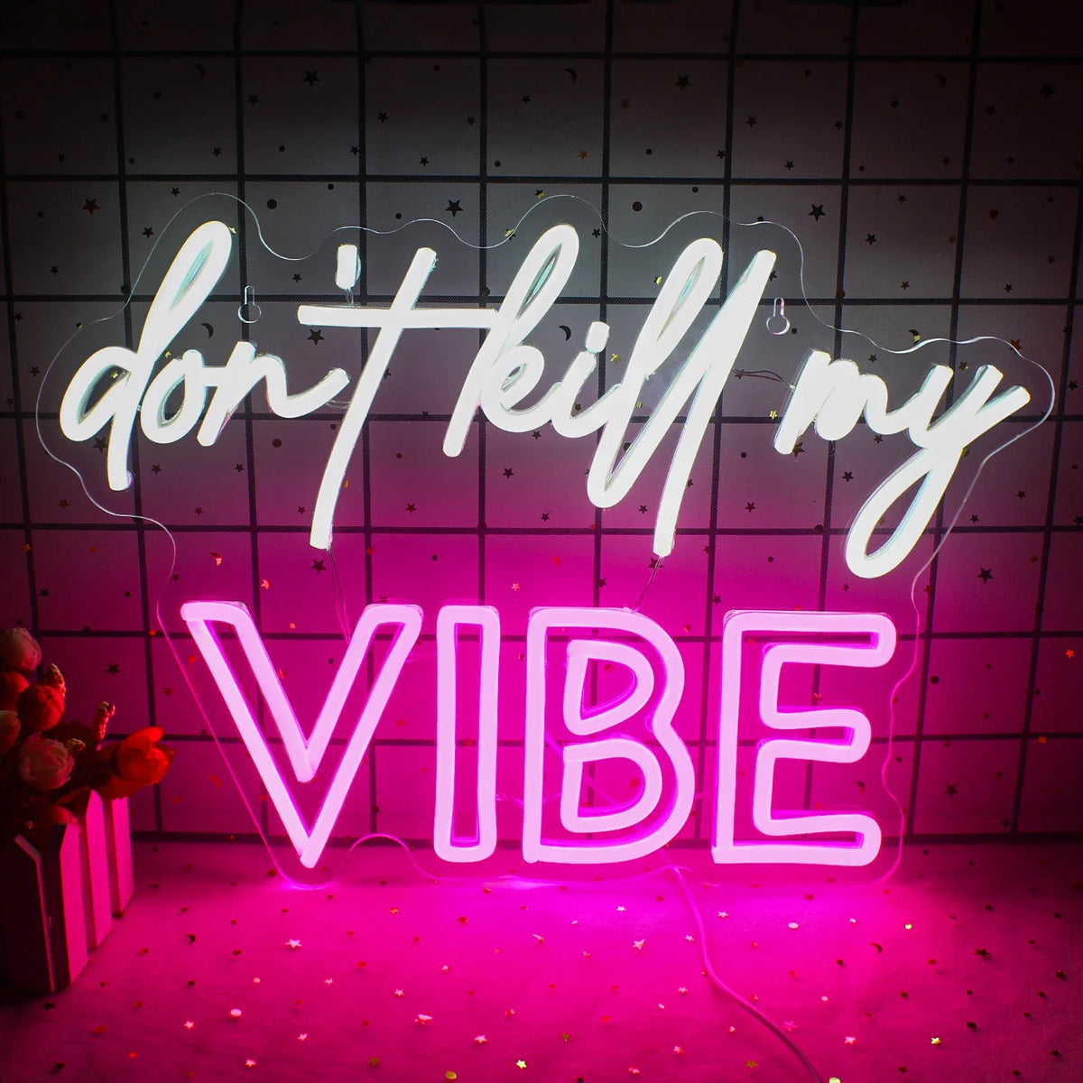 Don't Kill My Vibe 5V USB LED neon sign – 42x30cm