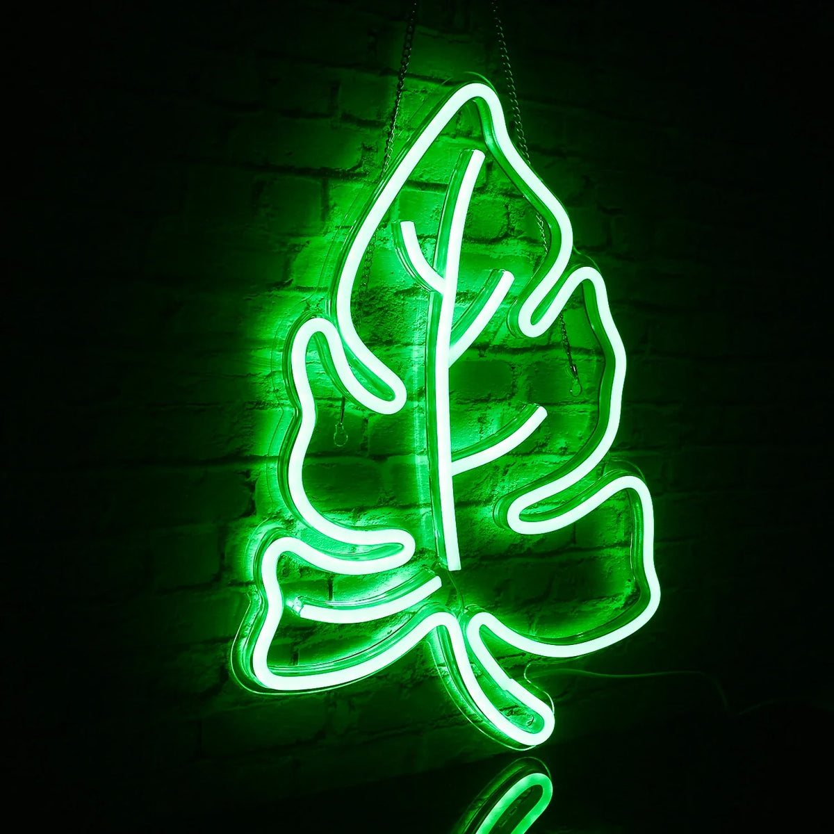 Green Leaf 5V USB LED neon sign
