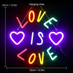 Love Is Love 5V USB LED neon sign
