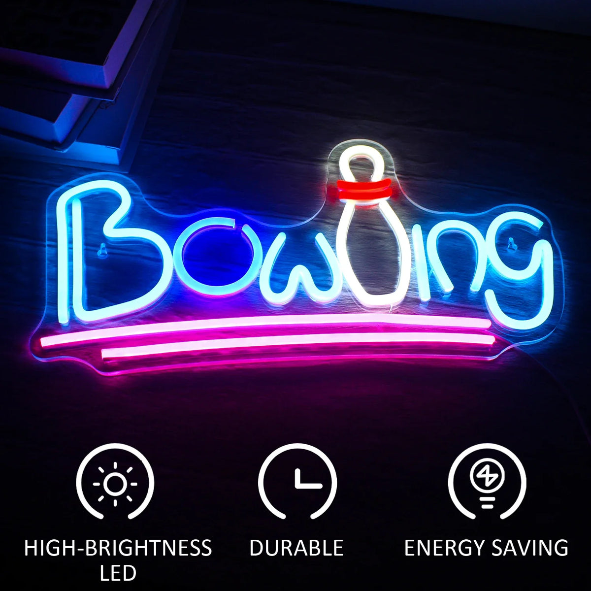 Bowling 5V USB LED neon sign