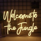 Enseigne néon LED USB 5 V Welcome to the Jungle — 39 × 31 cm