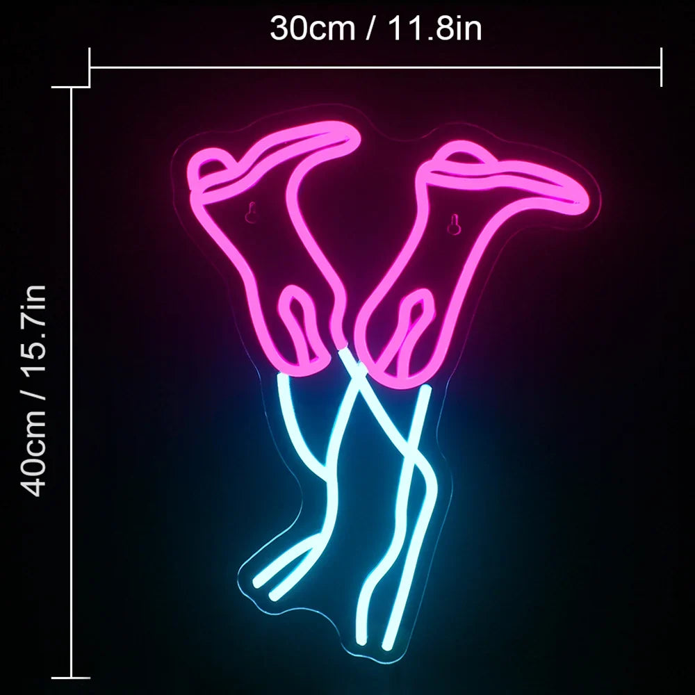 Pink Cowboy Boot 5V USB LED neon sign