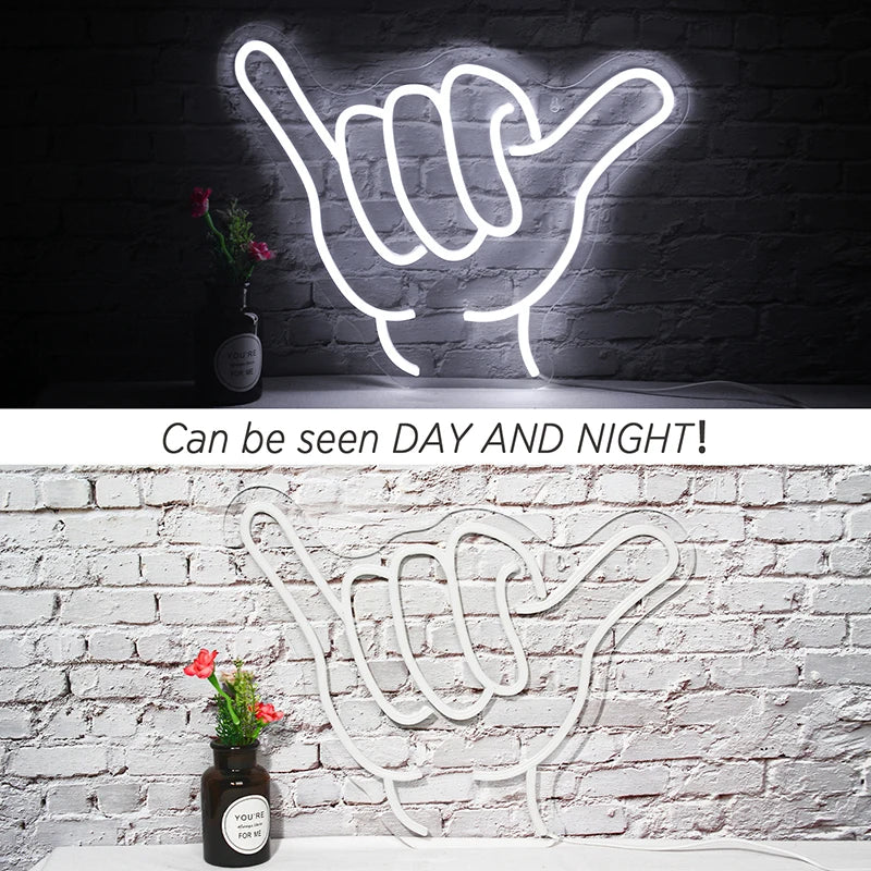 Encouraging Hand Gesture 5V USB LED neon sign
