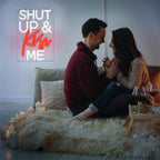 Shut Up & Kiss Me 5V USB LED neon sign