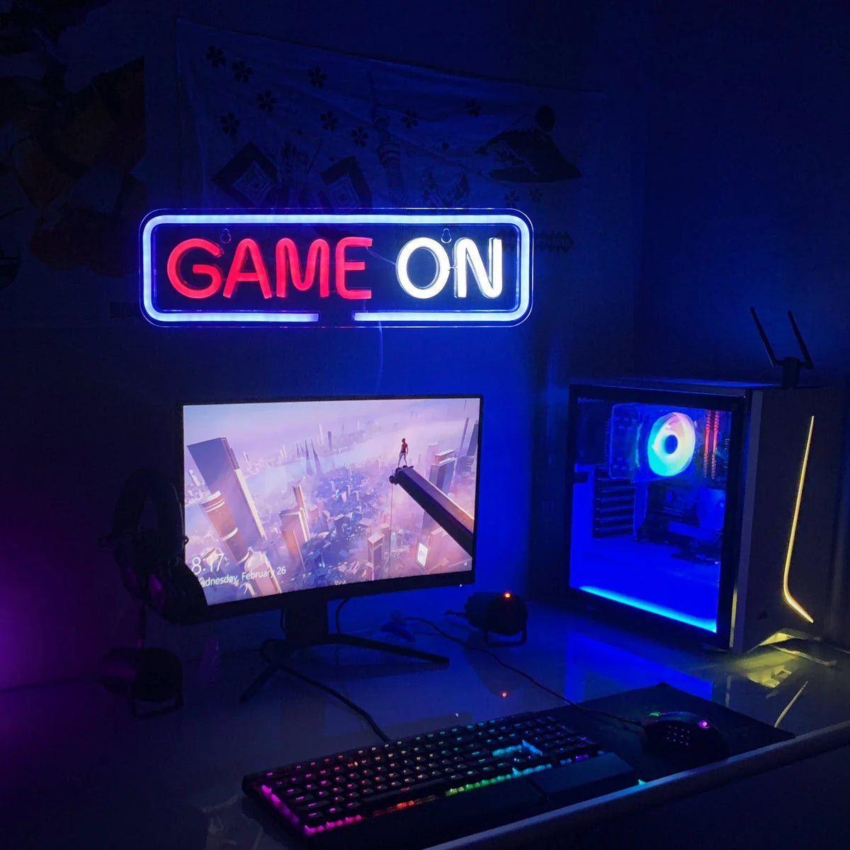 Game On 5V USB LED neon sign