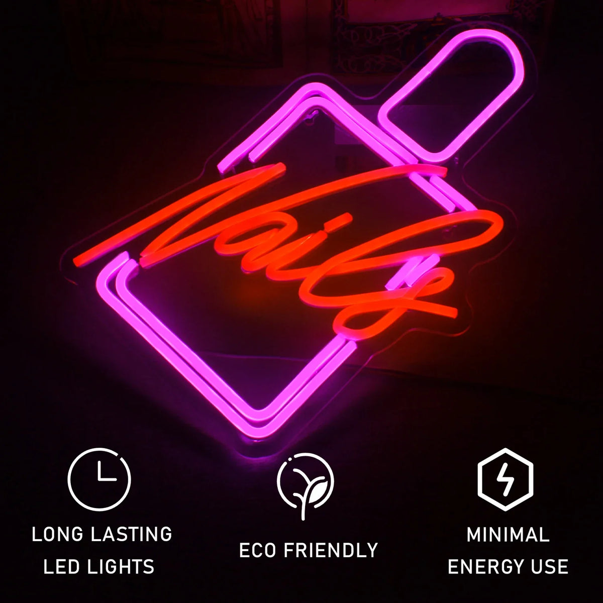 Nails 5V USB LED neon sign