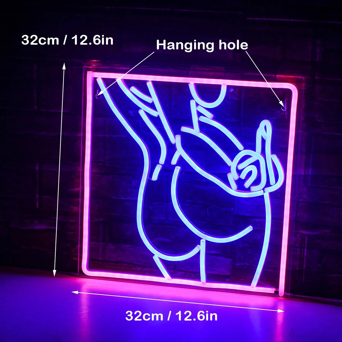 Enseigne néon LED USB 5 V Silhouette féminine