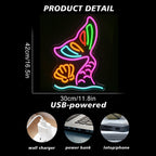 Mermaid Tails 5V USB LED neon sign