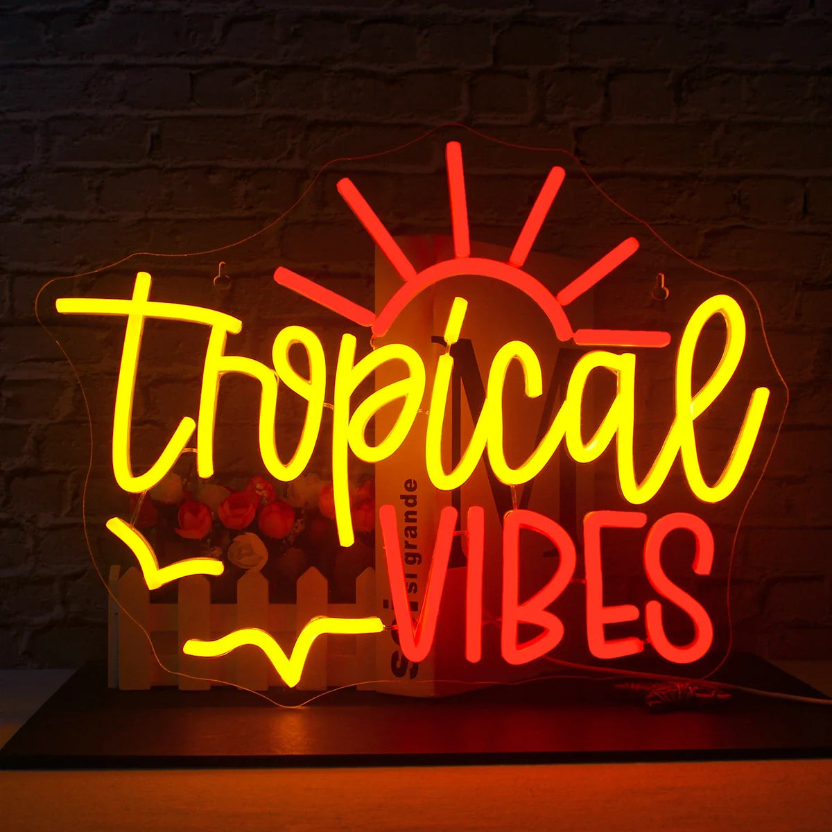 Tropical Vibes 5V USB LED neon sign – 40X31cm