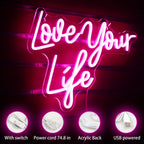 Enseigne néon LED USB 5 V Love Your Life