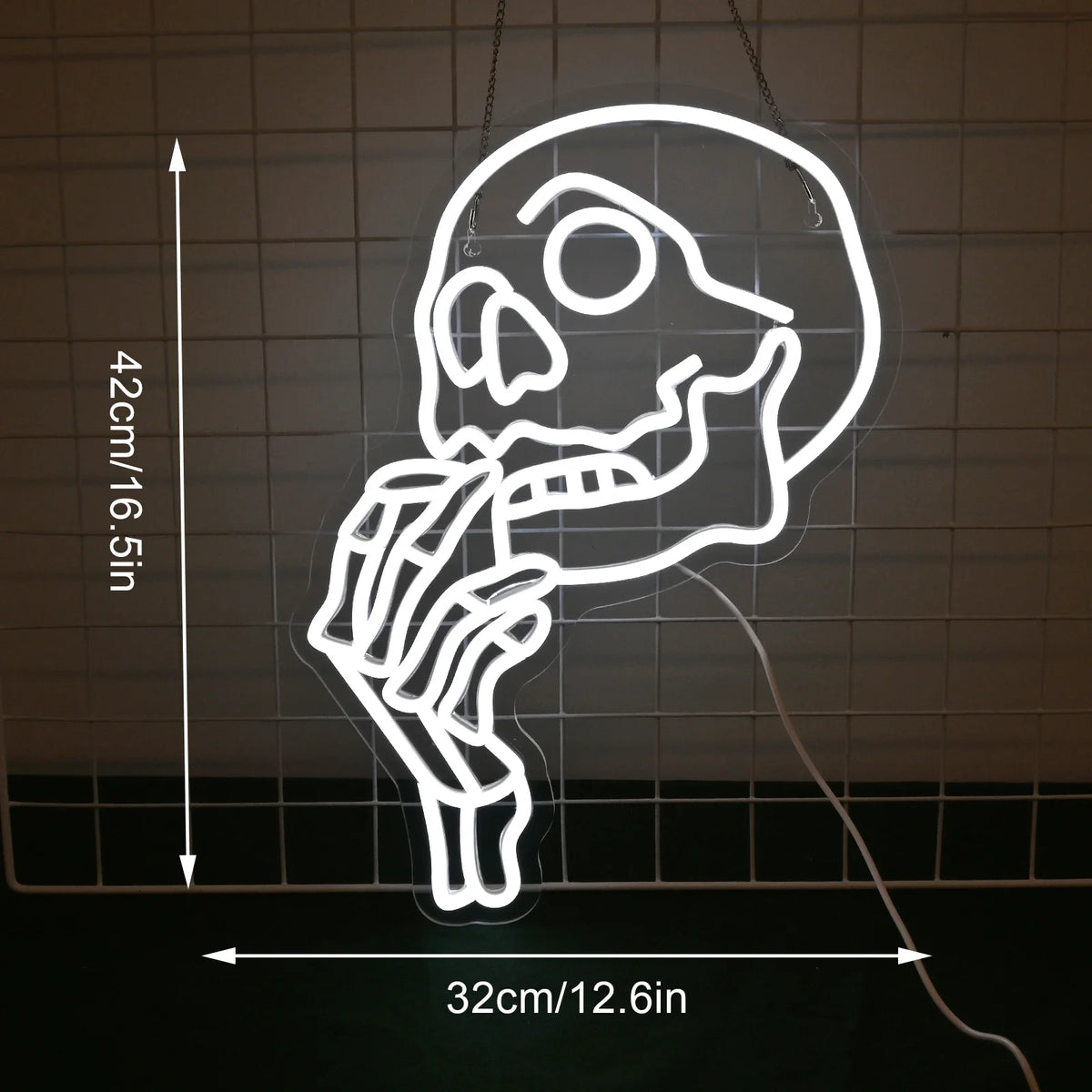 Skull 5V USB LED neon sign