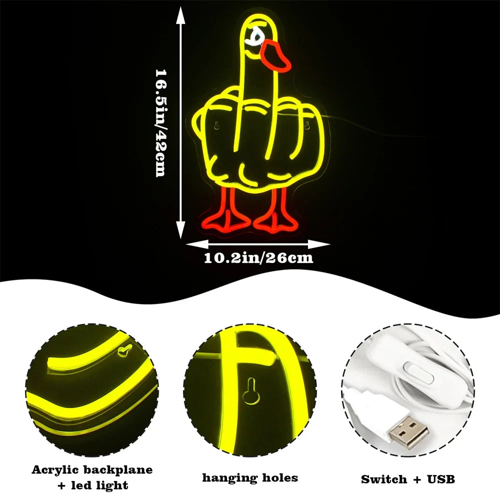 Duck 5V USB LED neon sign