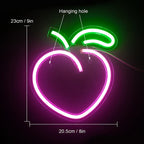 Enseigne néon LED USB 5 V Pêche — peach
