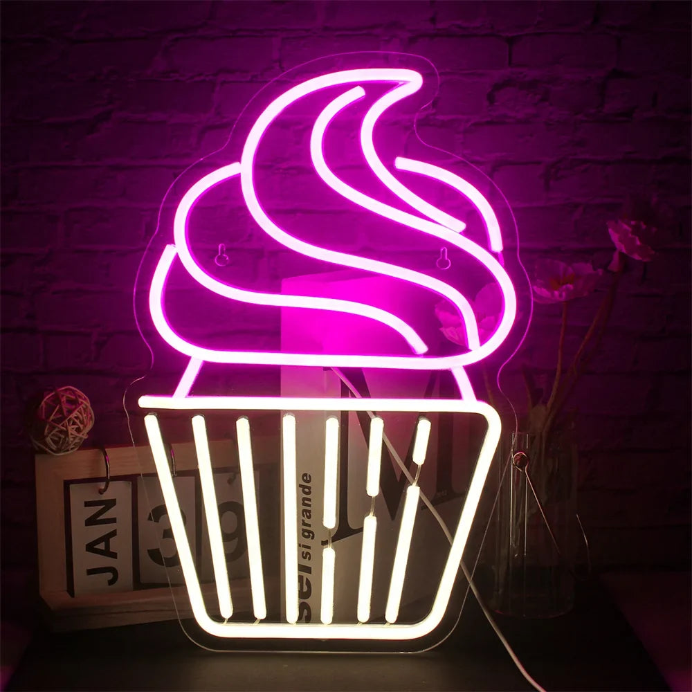 Cupcake 5V USB LED neon sign – 40x27cm