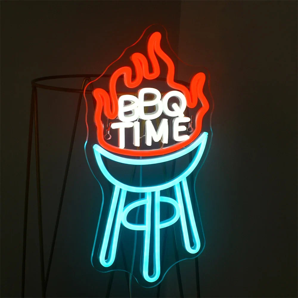 BBQ Time 5V USB LED neon sign