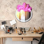 Good Vibes Mirror 5V USB LED neon sign