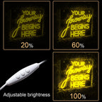 Enseigne néon LED USB 5 V Your Journey Begins Here