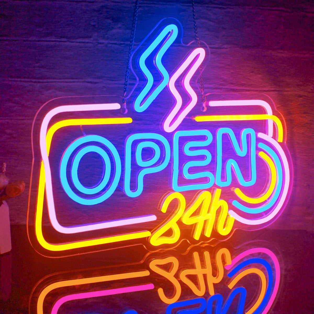 24 Hours Open 5V USB LED neon sign