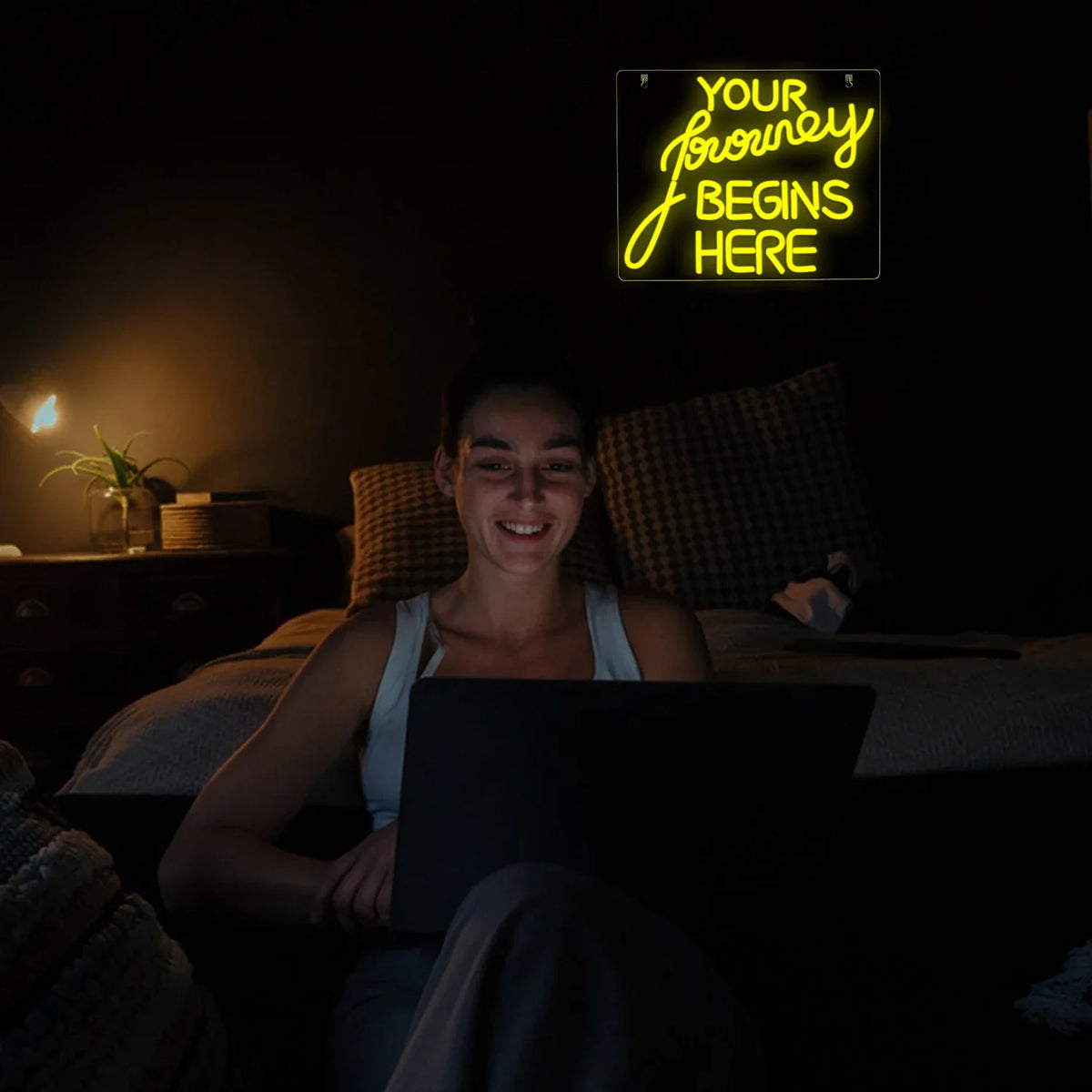 Enseigne néon LED USB 5 V Your Journey Begins Here