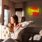Tropical Vibes 5V USB LED neon sign
