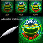 Open Hot Dogs 5V USB LED neon sign
