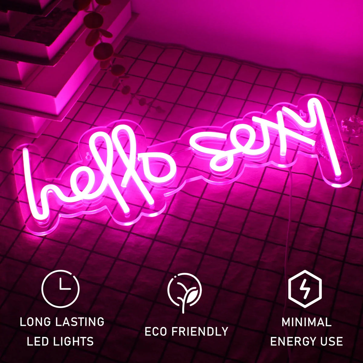 Enseigne néon LED USB 5 V Hello Sexy