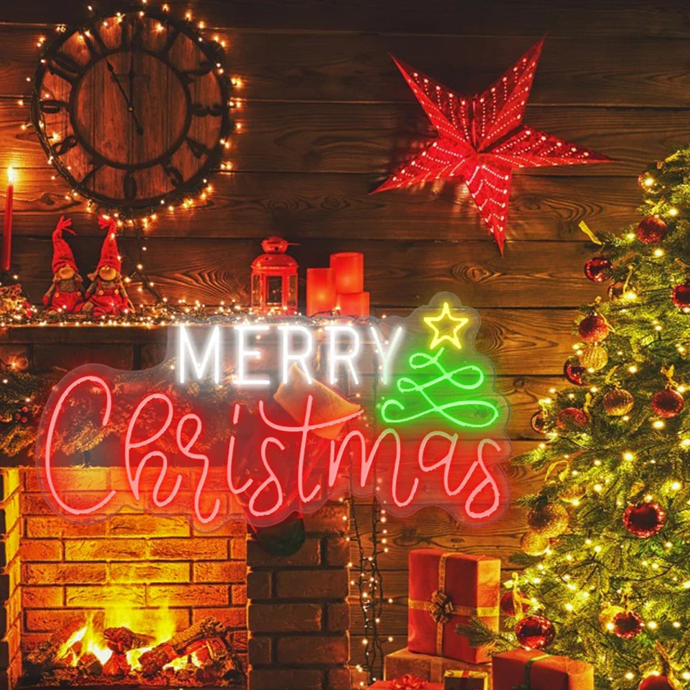 Merry Christmas 5V USB LED neon sign