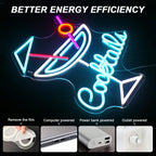 Cocktails 5V USB LED neon sign