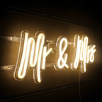 Mr & Mrs 5V USB LED neon sign