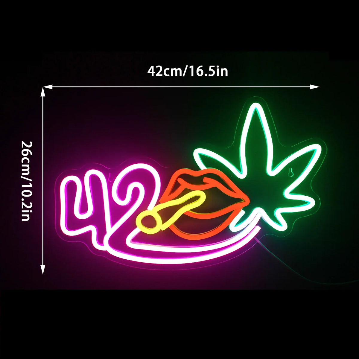 Green Leaf and Cigar 5V USB LED neon sign