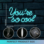 Ice Blue You're So Cool 5V USB LED neon sign