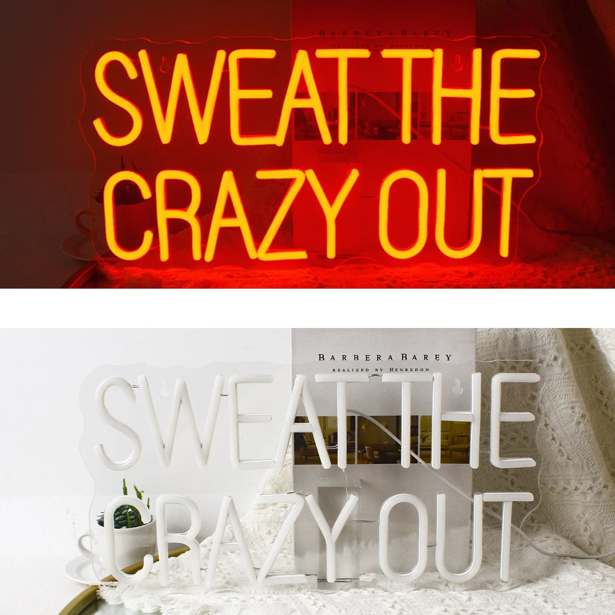 Sweat The Crazy Out 5V USB LED neon sign