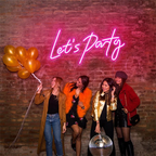 Let's Party 5V USB LED neon sign