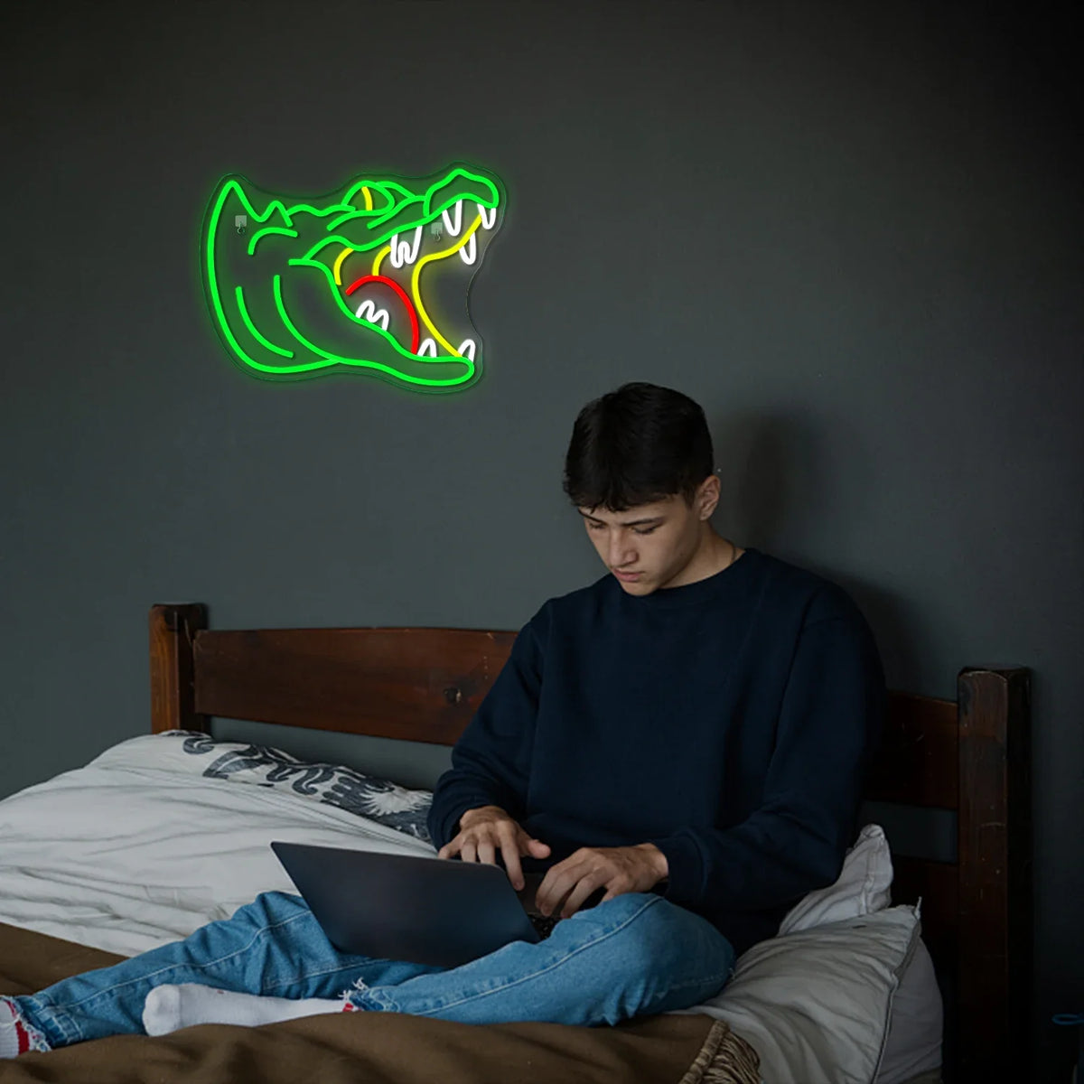 Enseigne néon LED USB 5 V Alligator