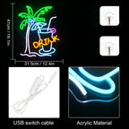 Beach Drink 5V USB LED neon sign