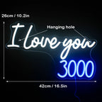 I Love You 3000 5V USB LED neon sign – I Love You 3000
