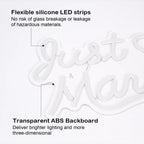 Enseigne néon LED USB 5 V Just Married