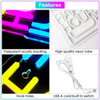 Enseigne néon LED USB 5 V Chope de bière « Happy Hour »