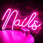 Enseigne néon LED USB 5 V Nails — rose 40 × 23 cm