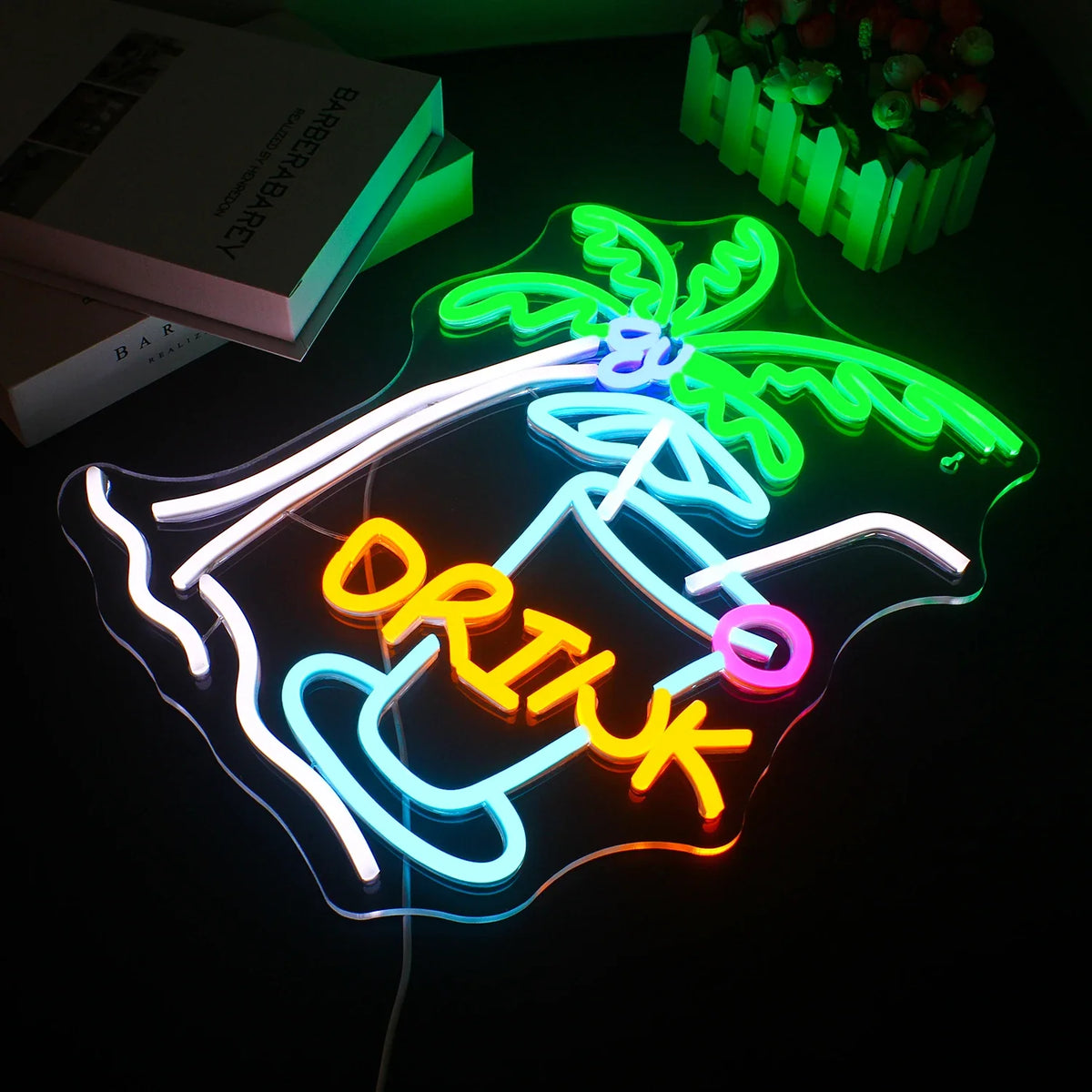 Beach Drink 5V USB LED neon sign