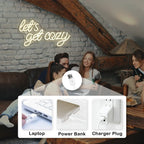 Let’s Get Cozy 5V USB LED neon sign
