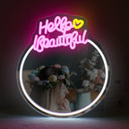 Good Vibes Mirror 5V USB LED neon sign – 32x36cm
