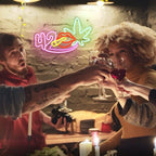 Green Leaf and Cigar 5V USB LED neon sign