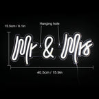 Mr & Mrs 5V USB LED neon sign