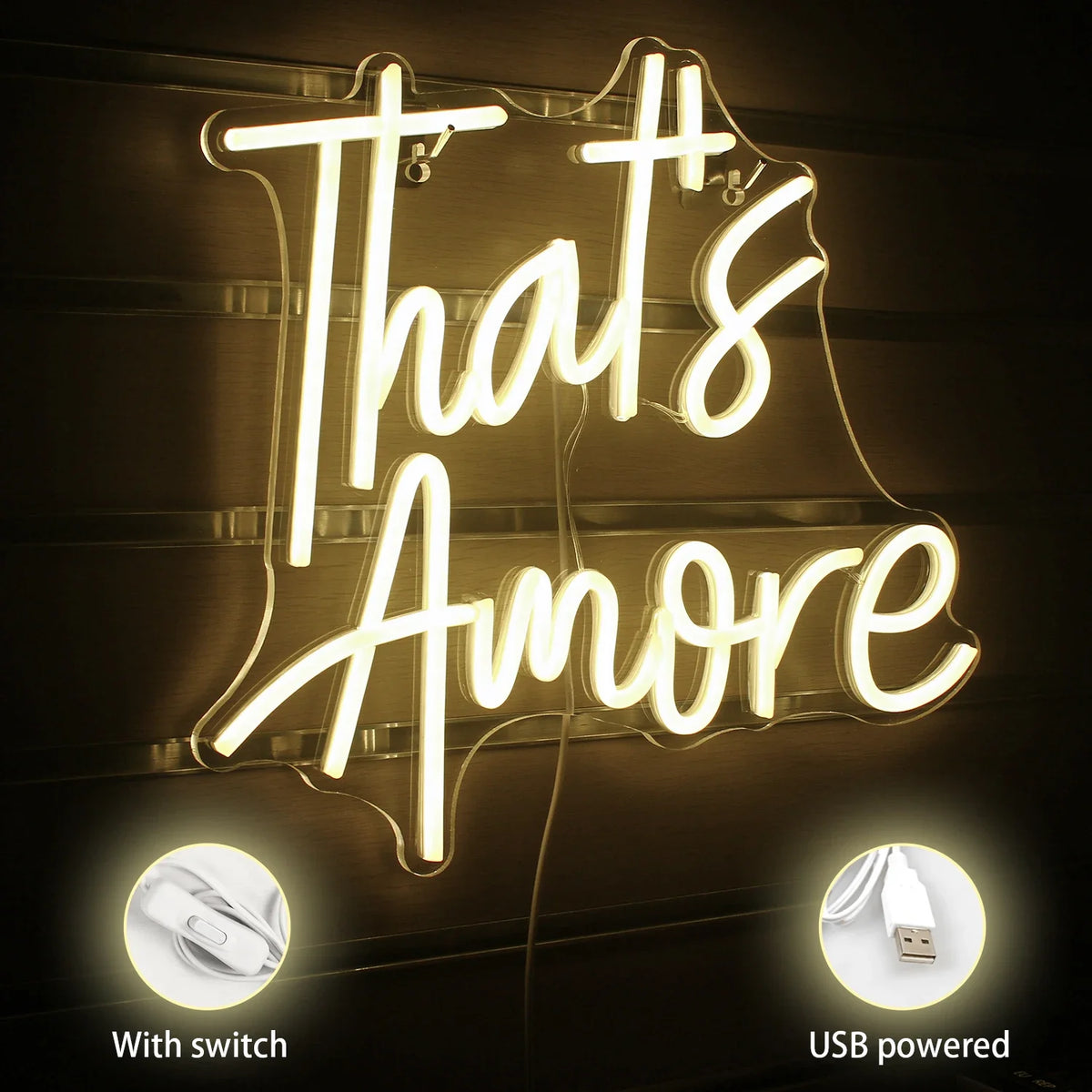 Enseigne néon LED USB 5 V That's Amore