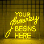 Enseigne néon LED USB 5 V Your Journey Begins Here